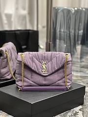 YSL Loulou Puffer Small Bag 577476 Purple  - 1
