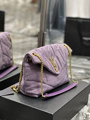 YSL Loulou Puffer Small Bag 577476 Purple  - 3