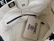 CHANEL Mixed Fibers Small Deauville Tote Beige Black - 3