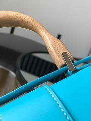 Goyard Saigon Top Handle Bag Coated Canvas with Leather PM Bule - 2