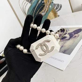 CHANEL air pods pro case Necklace AB6425 Plastic Rhinestones artificial pearl