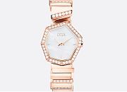 DIOR DIAMONDS AND WHITE MOTHER-OF-PEARL GEM WATCH - 1