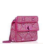 Valentino Roman Stud Small Leather Shoulder Bag Pink - 5