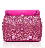 Valentino Roman Stud Small Leather Shoulder Bag Pink - 2