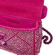 Valentino Roman Stud Small Leather Shoulder Bag Pink - 3