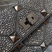 Valentino Roman Stud Small Leather Shoulder Bag Black - 2