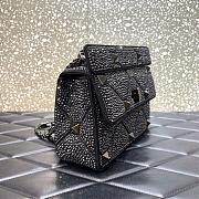 Valentino Roman Stud Small Leather Shoulder Bag Black - 5