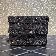 Valentino Roman Stud Small Leather Shoulder Bag Black - 1