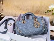 LADY D-JOY Horizon Blue Cannage Lambskin Bag - 1
