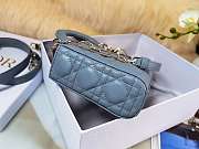 LADY D-JOY Horizon Blue Cannage Lambskin Bag - 6