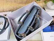 LADY D-JOY Horizon Blue Cannage Lambskin Bag - 4