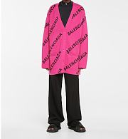 BALENCIAGA Logo cotton-blend cardigan pink - 2