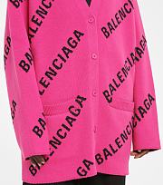BALENCIAGA Logo cotton-blend cardigan pink - 5