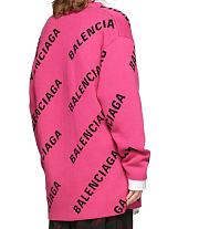 Balenciage Pink Allover Logo Cardigan - 3
