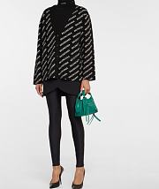 BALENCIAGA Logo Jacquard Cotton-blend Cardigan Black - 2
