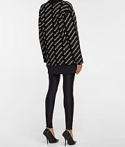 BALENCIAGA Logo Jacquard Cotton-blend Cardigan Black - 3