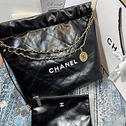 CHANEL 22 HANDBAG Shiny Calfskin Gold-Tone Metal Black - 6
