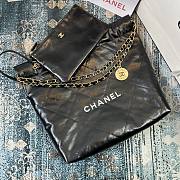CHANEL 22 HANDBAG Shiny Calfskin Gold-Tone Metal Black - 3