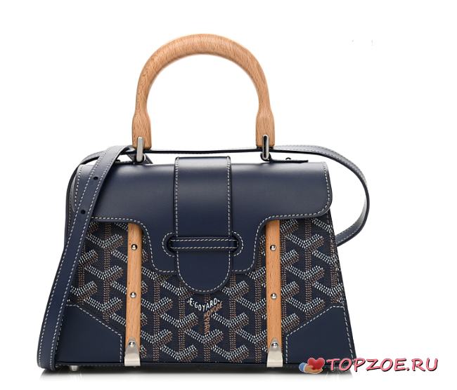 Goyard Saigon Top Handle Bag Coated Canvas Black - 1