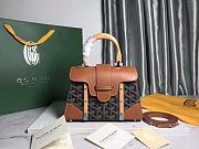 Goyard Saigon Top Handle Bag Coated Canvas with Leather Mini Brown - 4