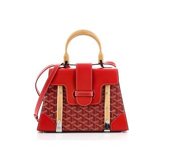 Goyard Saigon Top Handle Bag Coated Canvas Red