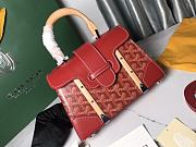 Goyard Saigon Top Handle Bag Coated Canvas Red - 5