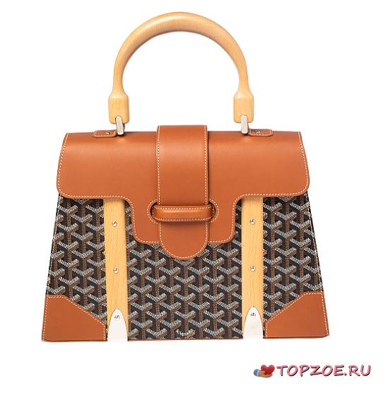 Goyard Saigon Top Handle Bag Coated Canvas Brown - 1