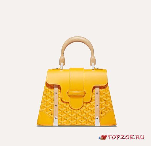 Goyard Saigon Top Handle Bag Coated Canvas Yellow - 1