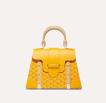 Goyard Saigon Top Handle Bag Coated Canvas Yellow