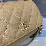 CHANEL MINI FLAP BAG WITH HANDLE BROWN 93749 SIZE 19 x 7 x 14 CM - 5