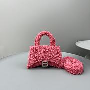 Balenciage Hourglass  Tote bag Pink LambsWool - 1