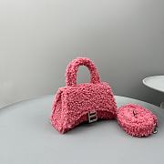 Balenciage Hourglass  Tote bag Pink LambsWool - 2