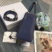 Dior Lady Handle  Bag Blue 24cm - 4