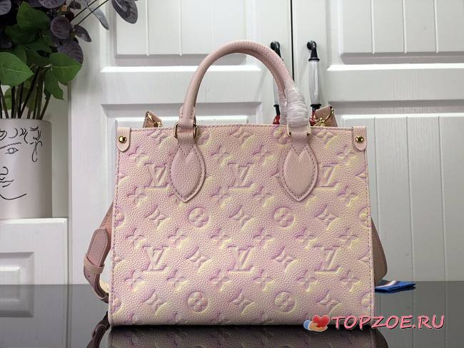 LV ONTHEGO Monogram Empreinte Leather Pink PM M46168 - 1