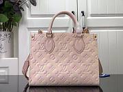 LV ONTHEGO Monogram Empreinte Leather Pink PM M46168 - 1