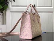 LV ONTHEGO Monogram Empreinte Leather Pink PM M46168 - 3