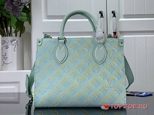 LV ONTHEGO Monogram Empreinte Leather Green PM M46168 - 1