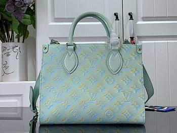 LV ONTHEGO Monogram Empreinte Leather Green PM M46168