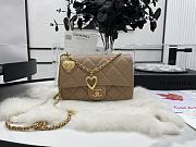 Chanel Flap Bag Brown Heart on chain  - 1