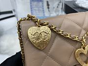 Chanel Flap Bag Brown Heart on chain  - 2