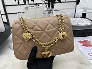 Chanel Flap Bag Brown Heart on chain  - 5