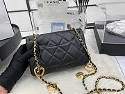 Chanel Flap Bag Black Heart on chain - 5
