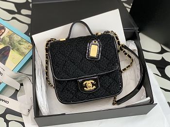 Chanel Small Flap Bag With Top Handle Black