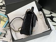 Chanel Small Flap Bag With Top Handle Black - 6