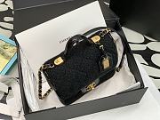 Chanel Small Flap Bag With Top Handle Black - 5