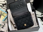 Chanel Small Flap Bag With Top Handle Black - 4