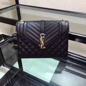 YSL Loulou Black Bag Calfskin 24cm