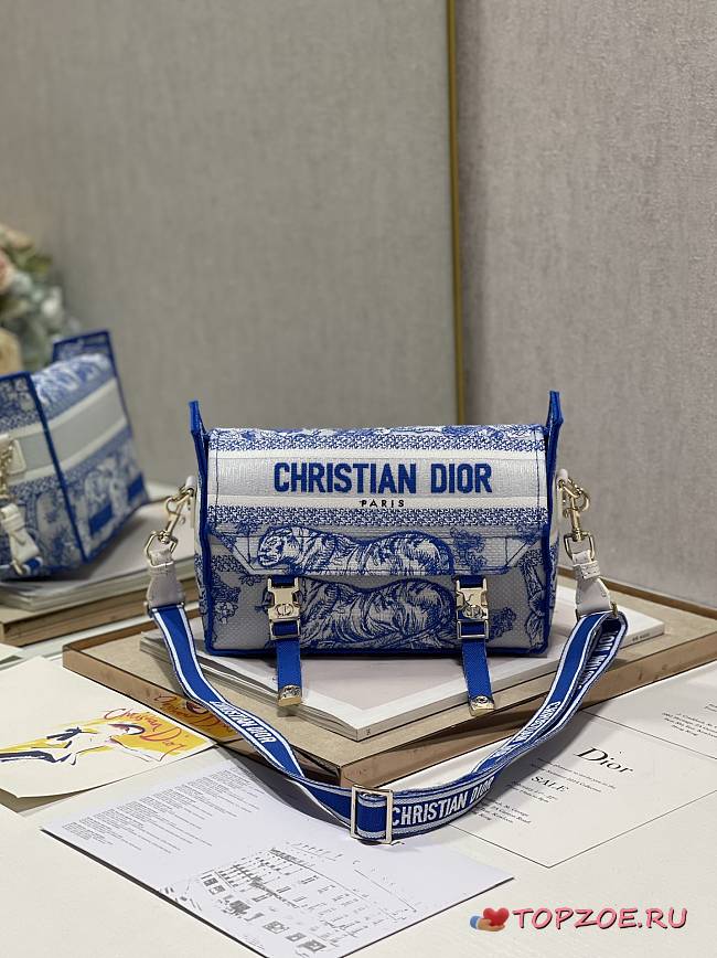 DIOR SMALL DIORCAMP BAG BLUE - 1
