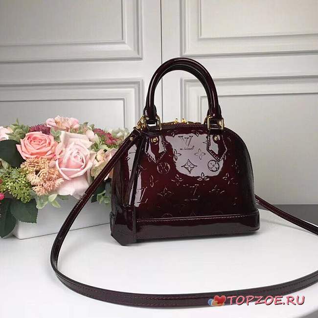 LOUIS VUITTON ALMA BB MONOGRAM VERNIS - 1