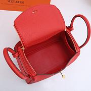 Hermes Lindy Clemence Bag Red - 2